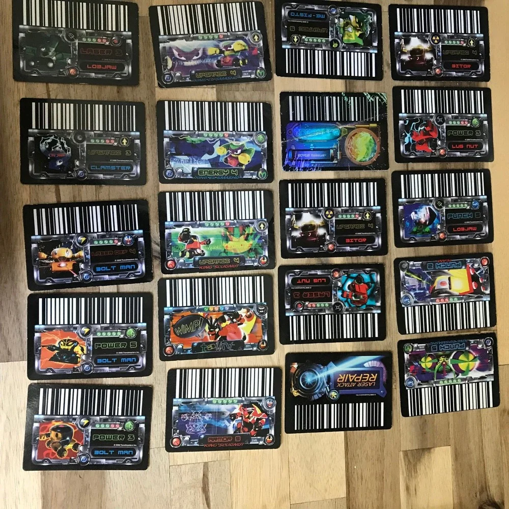 Rumble Robots Invasion Power Cards Lot Trendmasters Vintage 2000s Barcode